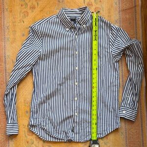 Todd Snyder Blue and White Striped Casual Shirt